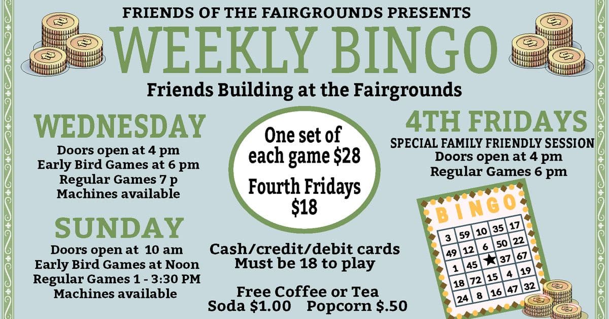 BINGO Friends of the Fairgrounds