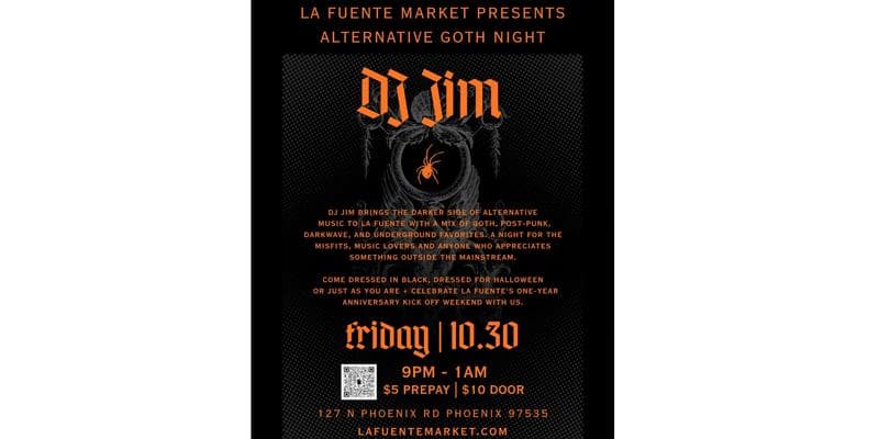 Alternative Goth Night at La Fuente Market